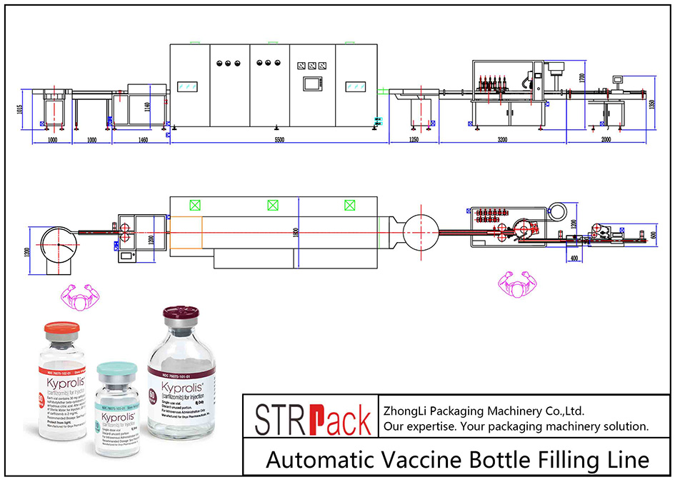 автоматическая линия розлива флаконов с вакцинами