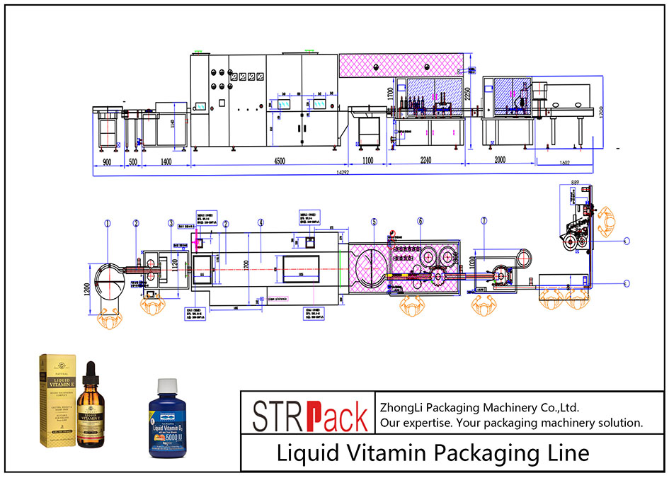 автоматическая линия упаковки жидких витаминов